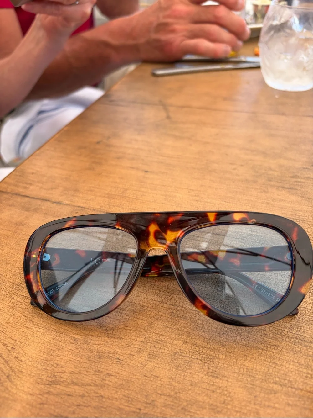 Loft Fashion Tortoiseshell Sunglasses with Blue Lenses